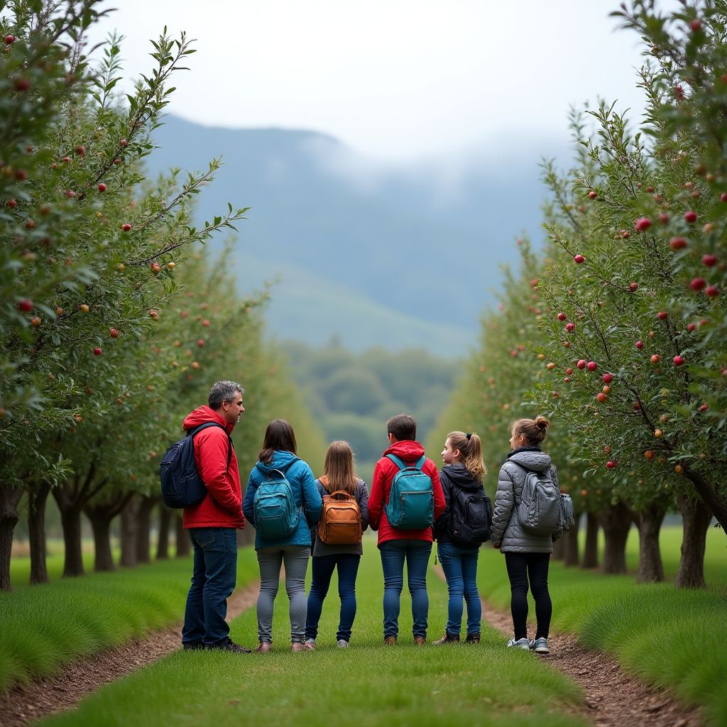 Fruit Trails' first tour group in the Blue Mountains